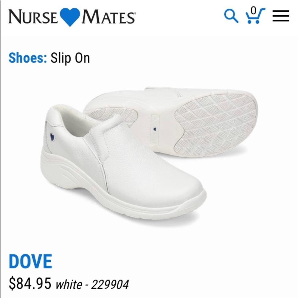 Nurse mates shoes Dove style white